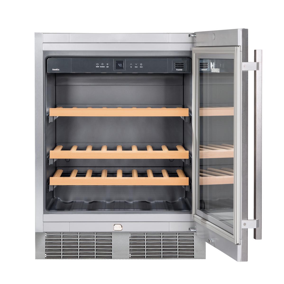 Under-worktop wine storage fridge