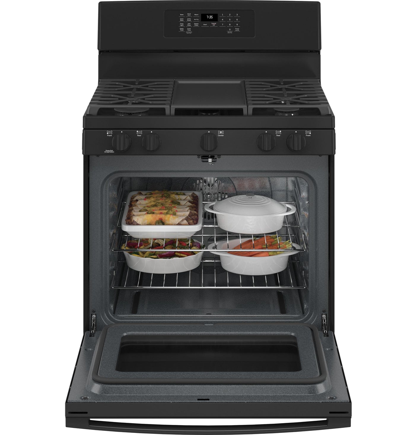 GE® 30" Free-Standing Gas Convection Range with No Preheat Air Fry