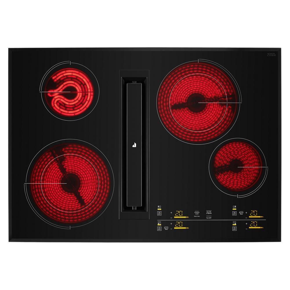 30" Oblivion Glass Electric Radiant Downdraft Cooktop with Tap Touch Controls