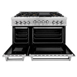 ZLINE 48" 6.0 cu. ft. Range with Gas Stove and Gas Oven in ZLINE DuraSnow Stainless Steel® (RGS-SN-48) [Color: Red Matte]