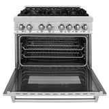 ZLINE 36 in. Dual Fuel Range with Gas Stove and Electric Oven in Stainless Steel (RA36) [Color: Stainless Steel]