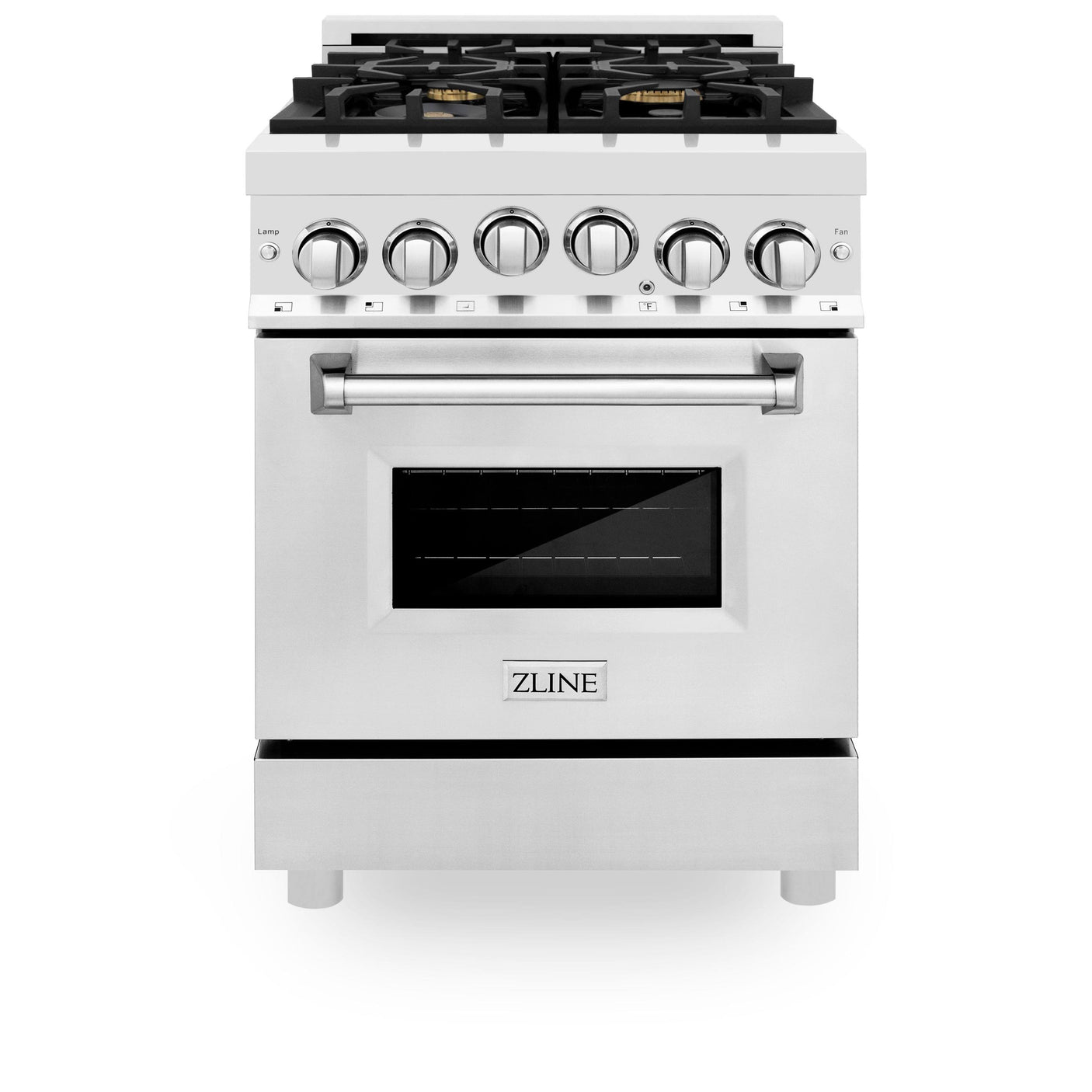 ZLINE 24 in. 2.8 cu. ft. Range with Gas Stove and Gas Oven in Stainless Steel (RG24) [Color: Stainless Steel with DuraSnow Stainless Steel Door]