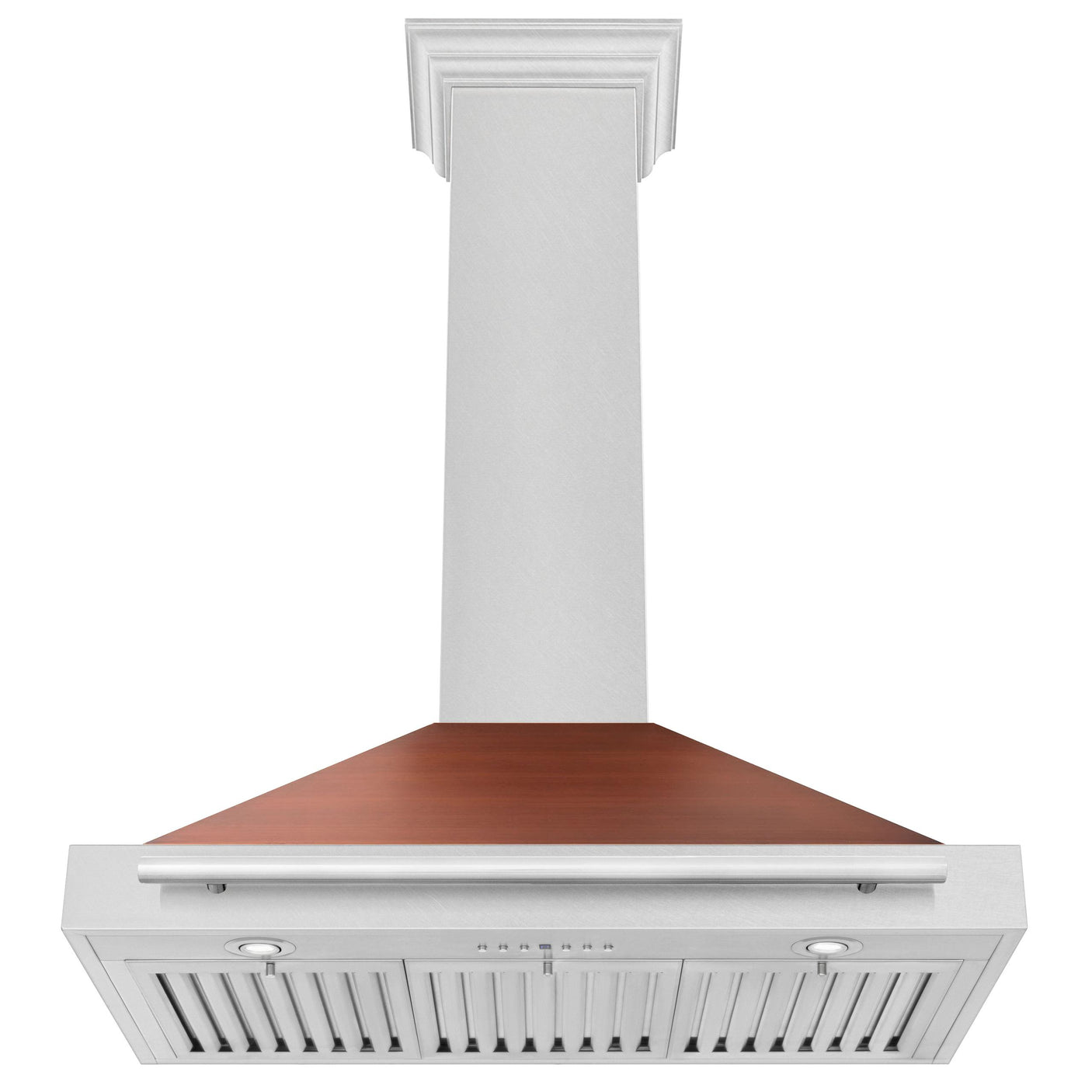 ZLINE 36 in. Convertible Fingerprint Resistant DuraSnow' Stainless Steel Range Hood with Copper Shell and Stainless Steel Handle (KB4SNX-C-36)