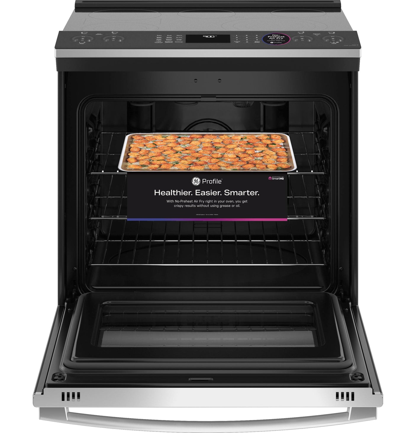 GE Profile™ 30" Smart Slide-In Electric Convection Fingerprint Resistant Range with No Preheat Air Fry