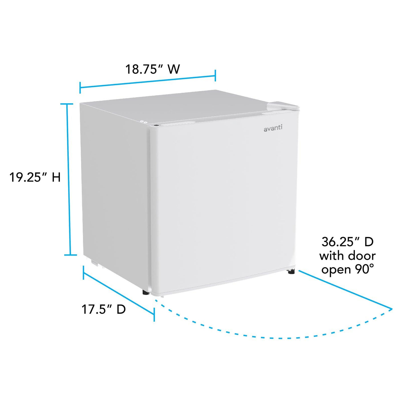 Avanti 1.6 cu. ft. Compact Refrigerator - White / 1.6 cu. ft.