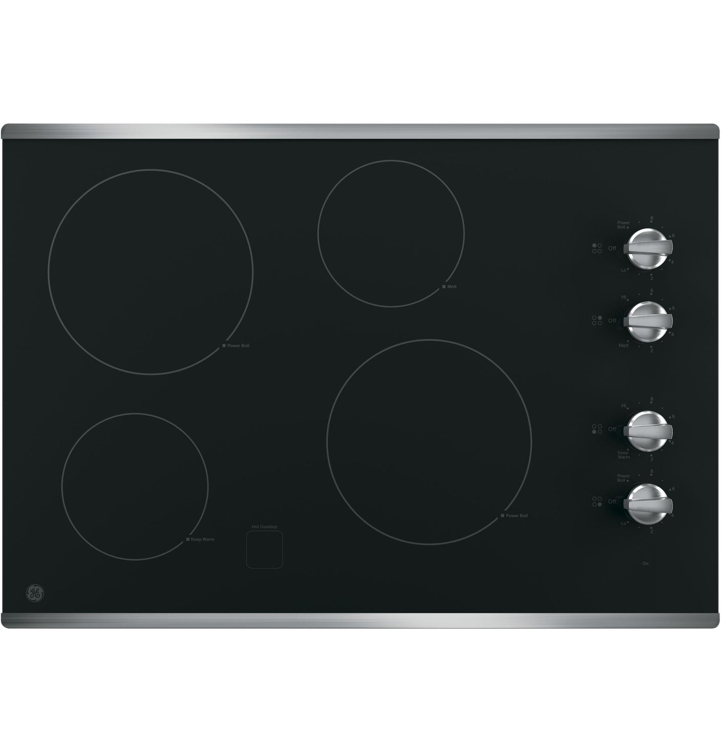 GE® 30" Built-In Knob Control Electric Cooktop