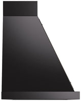 Nostalgie 48 Inch Glossy Black Wall Mount Convertible Range Hood