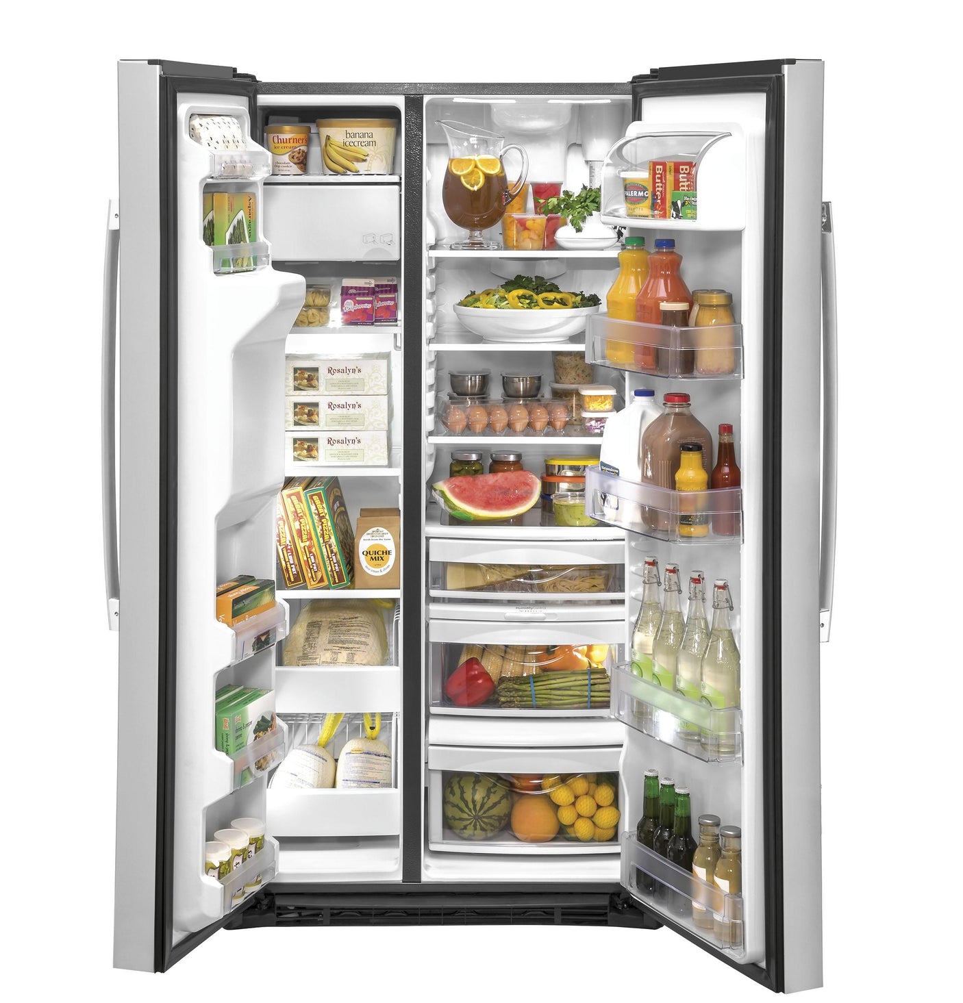 GE 21.8 Cu. Ft. Counter-Depth Fingerprint Resistant Side-By-Side Refrigerator