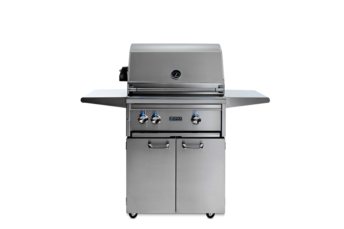 27" Lynx Professional Freestanding Grill with 1 Trident™ and 1 Ceramic Burner and Rotisserie, LP