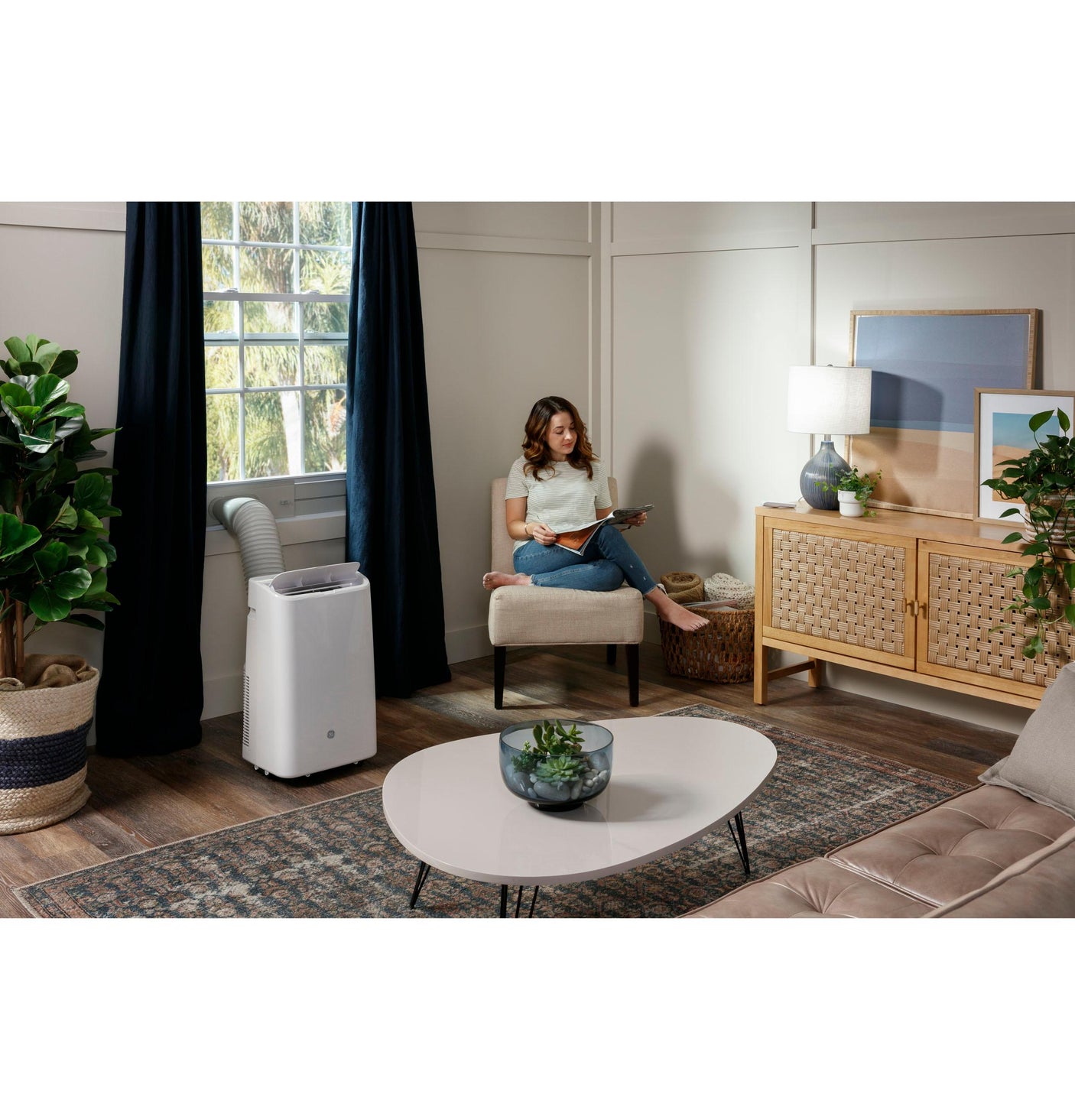 GE® 7,800 BTU SACC Portable Air Conditioner for Medium Rooms up to 350 sq ft. (11,000 BTU ASHRAE)