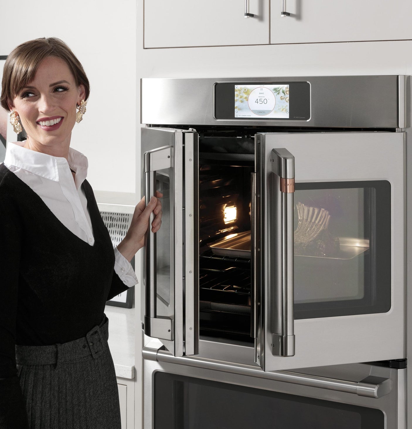 Café™ Professional Series 30" Smart Built-In Convection French-Door Double Wall Oven