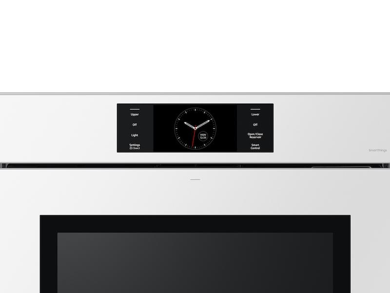 Bespoke 30" White Glass Double Wall Oven with AI Pro Cooking™ Camera