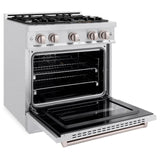 ZLINE 30 in. 4.2 cu. ft. Classic Gas Range with 4 Burner Cooktop and Convection Gas Oven in DuraSnow' Stainless Steel (CGRS-30)