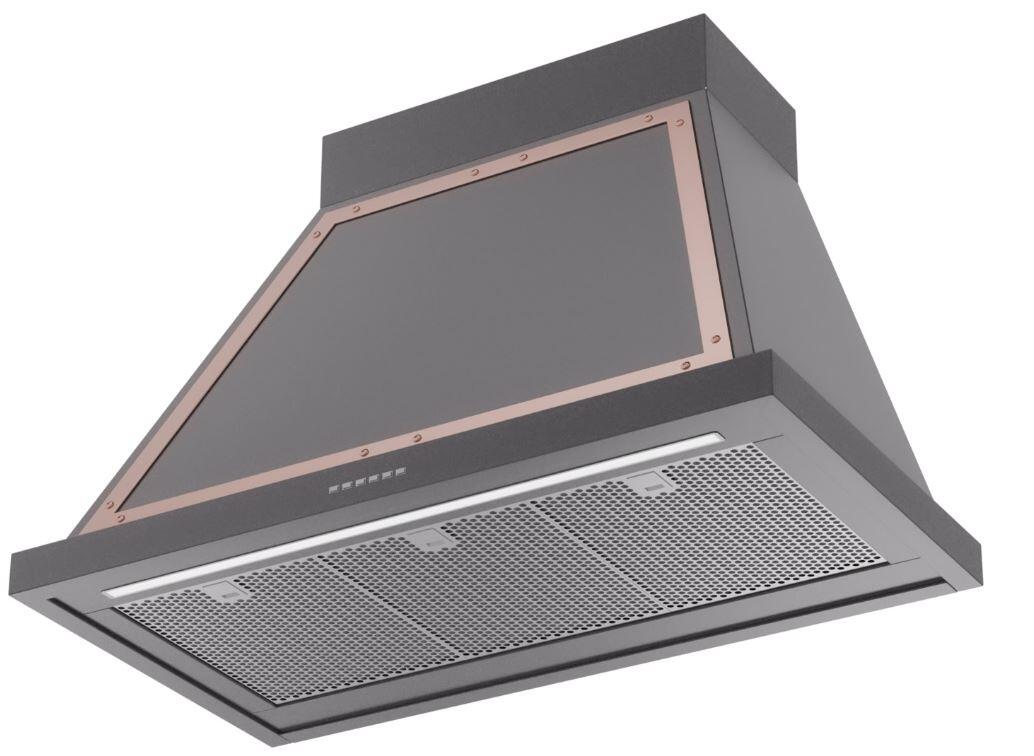 Nostalgie 36 Inch Matte Graphite Wall Mount Convertible Range Hood