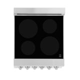 ZLINE 24" 2.8 cu. ft. Induction Range with a 4 Element Stove and Electric Oven in Stainless Steel (RAIND-24) [Color: White Matte]