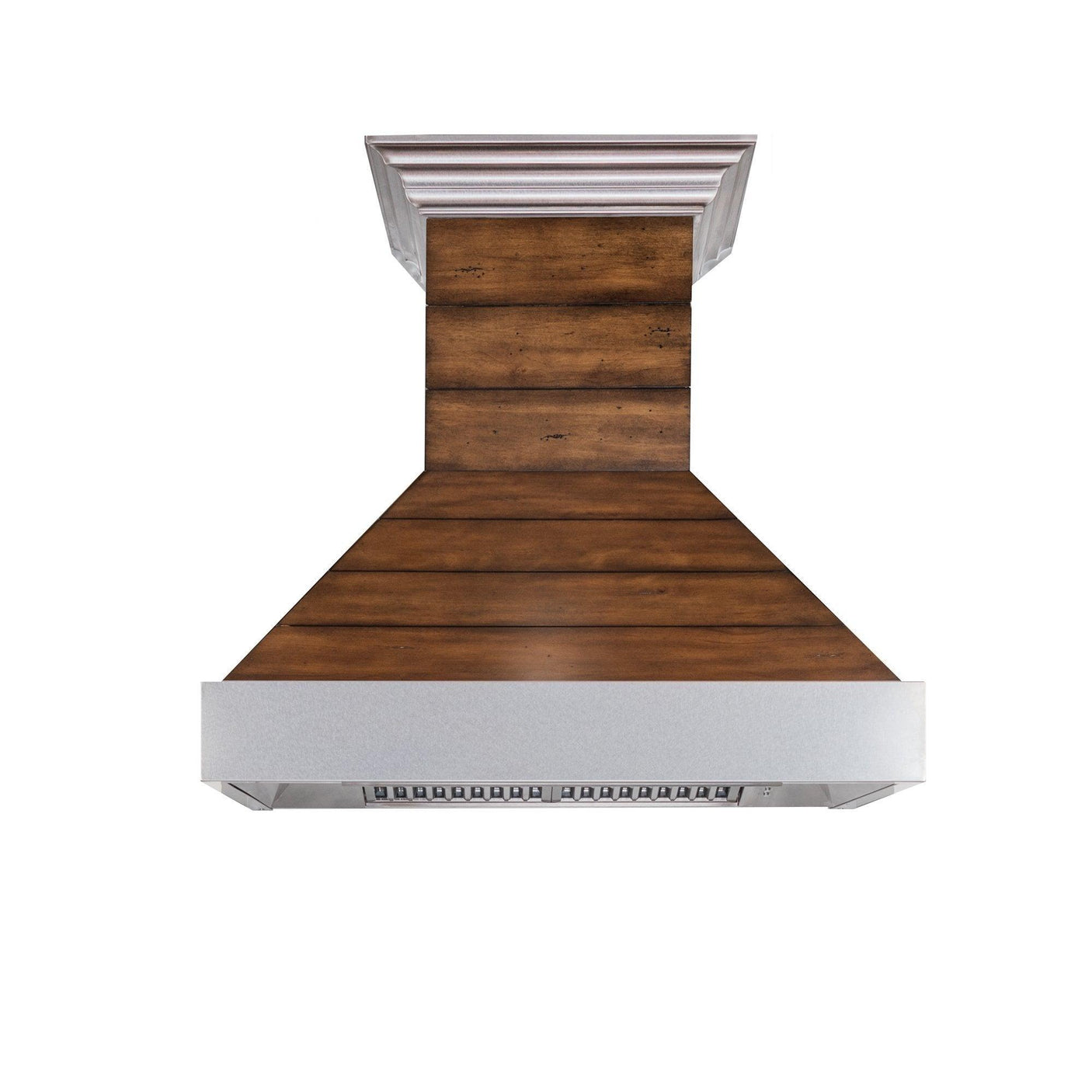 ZLINE Shiplap Wooden Wall Range Hood with Stainless Steel Accent (365BB)