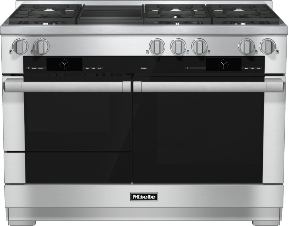 48 inch range Dual Fuel with M Touch controls, Moisture Plus and M Pro dual stacked burners