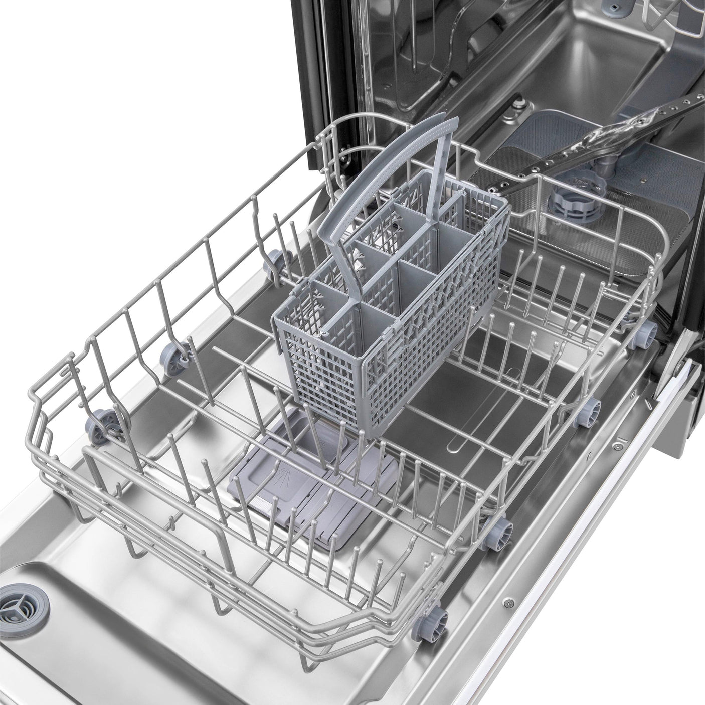 ZLINE 18 in. Compact Top Control Dishwasher with Stainless Steel Tub and Traditional Handle, 52dBa (DW-18) [Color: DuraSnow Stainless Steel]