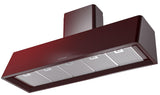 Nostalgie 60 Inch Burgundy Wall Mount Convertible Range Hood