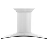 ZLINE Island Mount Range Hood in Stainless Steel with Built-in ZLINE CrownSound Bluetooth Speakers (GL9iCRN-BT)