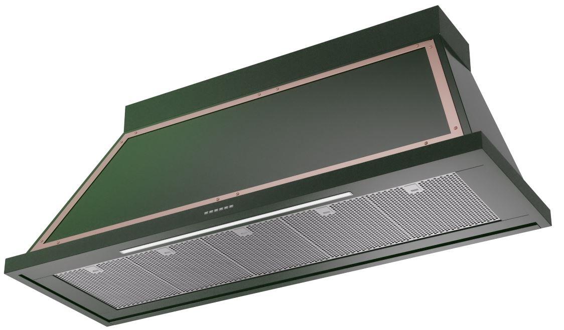 Nostalgie 60 Inch Emerald Green Wall Mount Convertible Range Hood