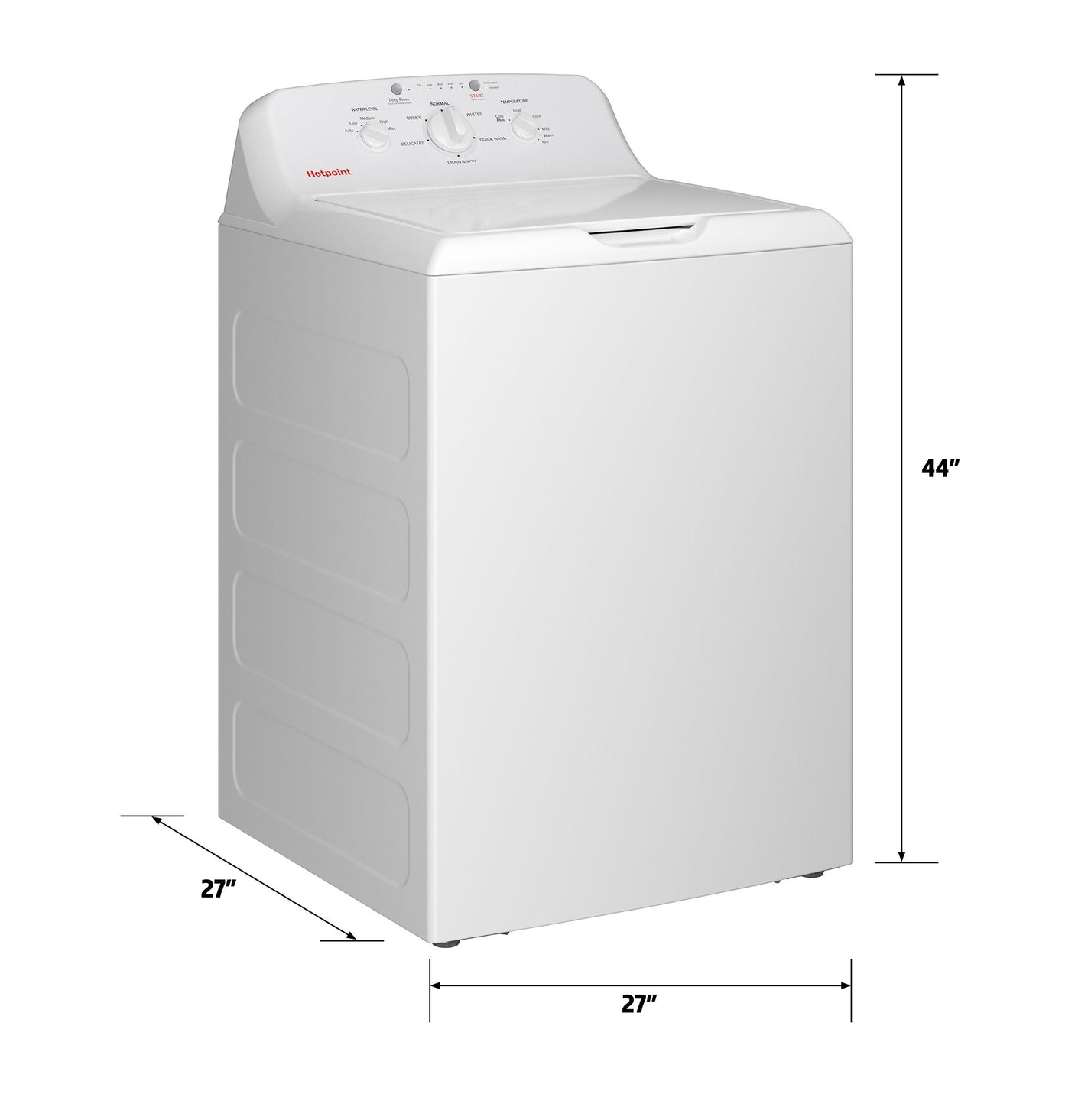 Hotpoint® 4.0 cu. ft. Capacity Washer with Stainless Steel&#x00A0;Basket,Cold&#x00A0;Plus and Water Level&#x00A0;Control&#x200B;