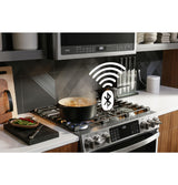 GE Profile™ 30" Smart Slide-In Front-Control Gas Fingerprint Resistant Range with No Preheat Air Fry