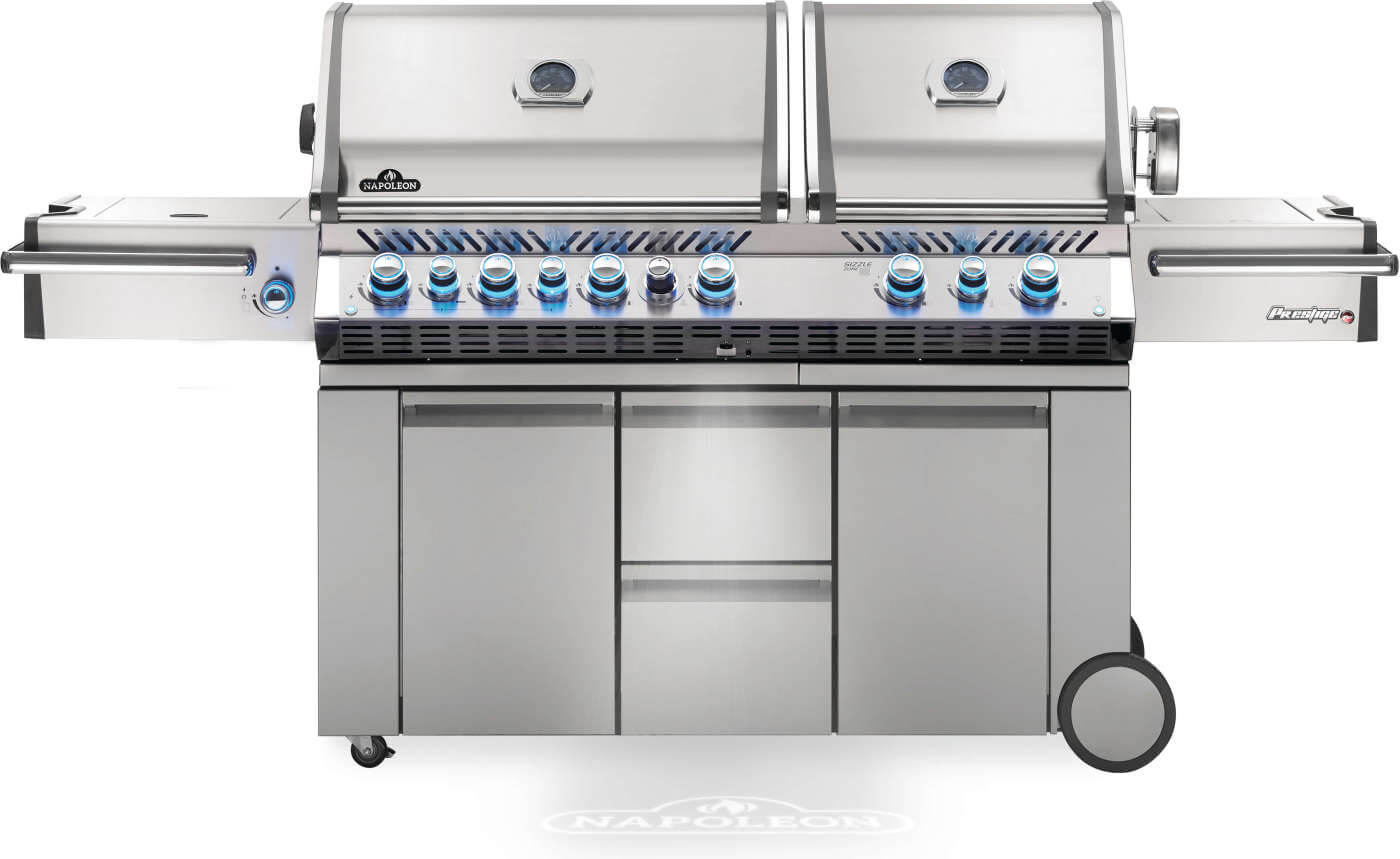 Prestige PRO 825 RSBI with Power Side Burner, Infrared Rear & Bottom Burners , Natural Gas, Stainless Steel