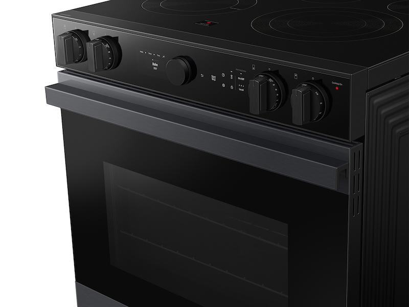 Bespoke 6.3 cu. ft. Smart Slide-In Electric Range with Air Sous Vide & Air Fry in Matte Black Steel