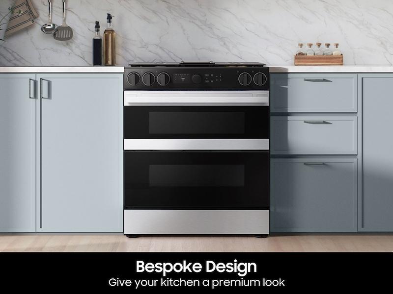 Bespoke Smart Slide-In Gas Range 6.0 cu. ft. with Flex Duo™ & Illuminated Precision Knobs in Stainless Steel