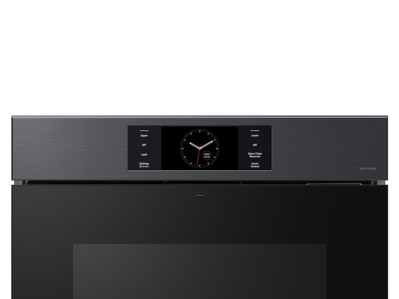 Bespoke 30" Matte Black Steel Double Wall Oven with AI Pro Cooking™ Camera