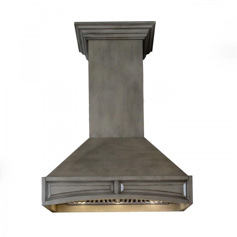 ZLINE Wooden Wall Mount Range Hood in Distressed Gray - Includes Motor (321GG) [Size: 30 inch]