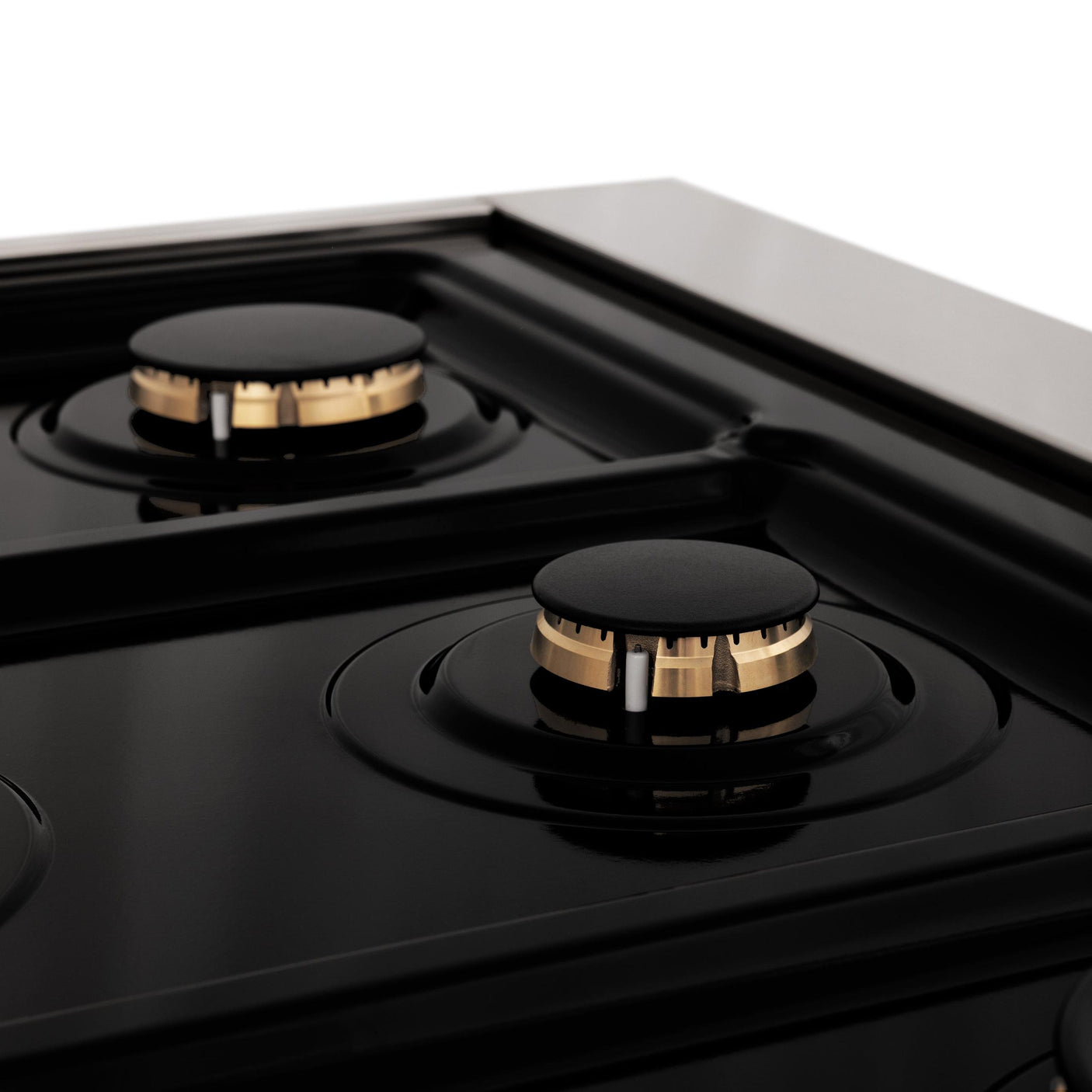 ZLINE 36 in. Dual Fuel Range with Gas Stove and Electric Oven in Stainless Steel (RA36) [Color: Stainless Steel with Brass Burners]