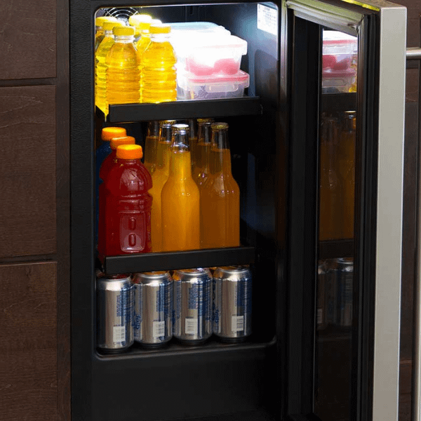 15-In Built-In Beverage Center with Door Style - Stainless Steel Frame Glass