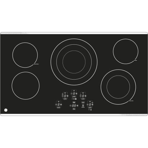 GE® 36" Built-In Touch Control Electric Cooktop