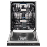 ZLINE 24" Tallac Series 3rd Rack Dishwasher with Traditional Handle, 51dBa (DWV-24) [Color: Black Stainless Steel]