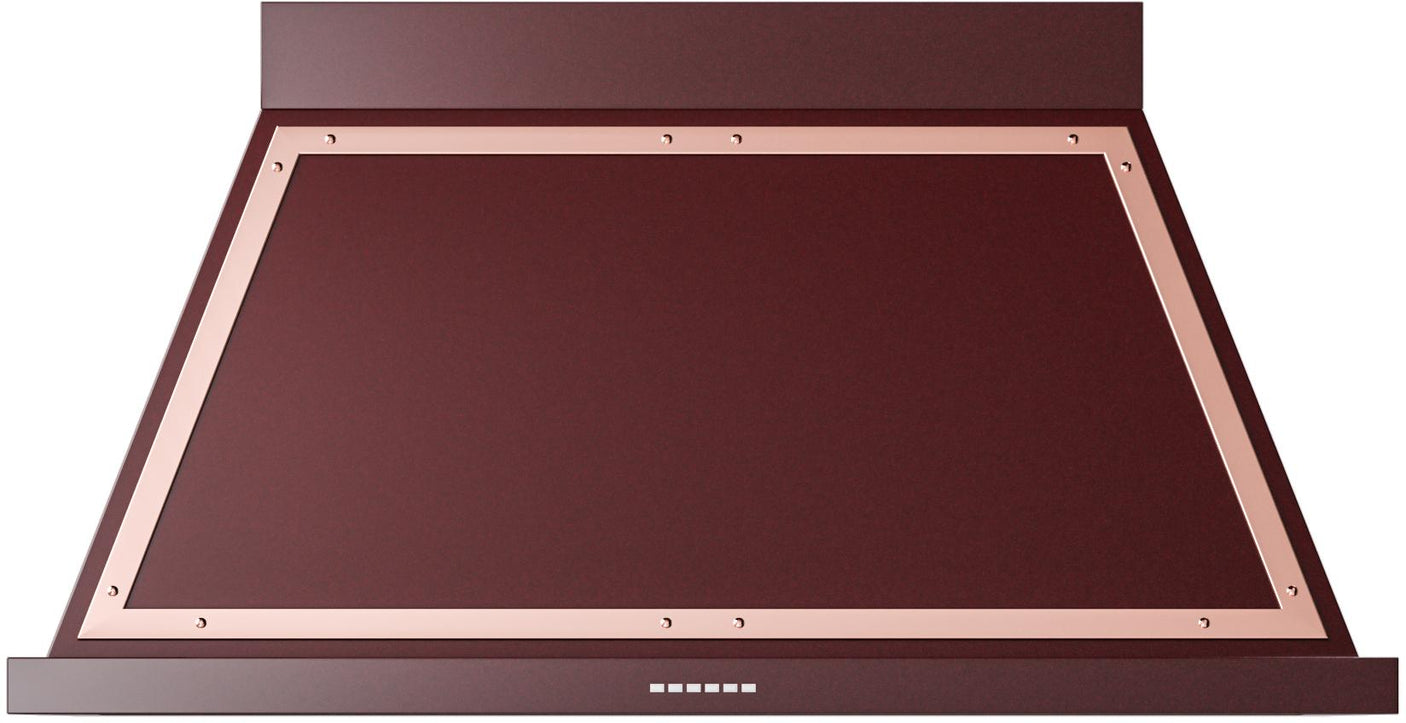 ILVE UANB48BUP Nostalgie 48" Hood in Burgundy with Copper trim