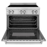 ZLINE 36" 4.6 cu. ft. Induction Range with a 4 Element Stove and Electric Oven in Stainless Steel (RAIND-36) [Color: DuraSnow®]