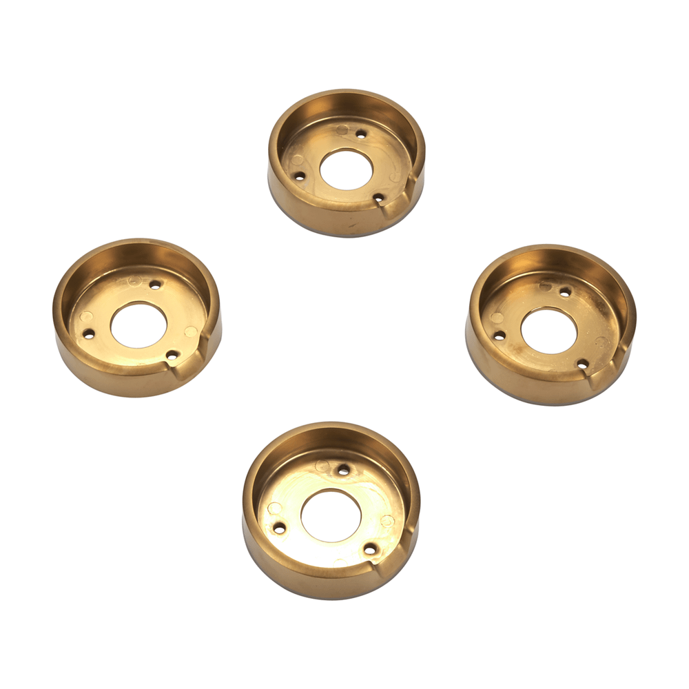 Set of 4 Range Brass Knob Bezels, Oven