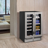 Avanti ELITE Side by Side Wine and Beverage Cooler - Stainless Steel / 19 Bottles / 56 12 oz. Cans