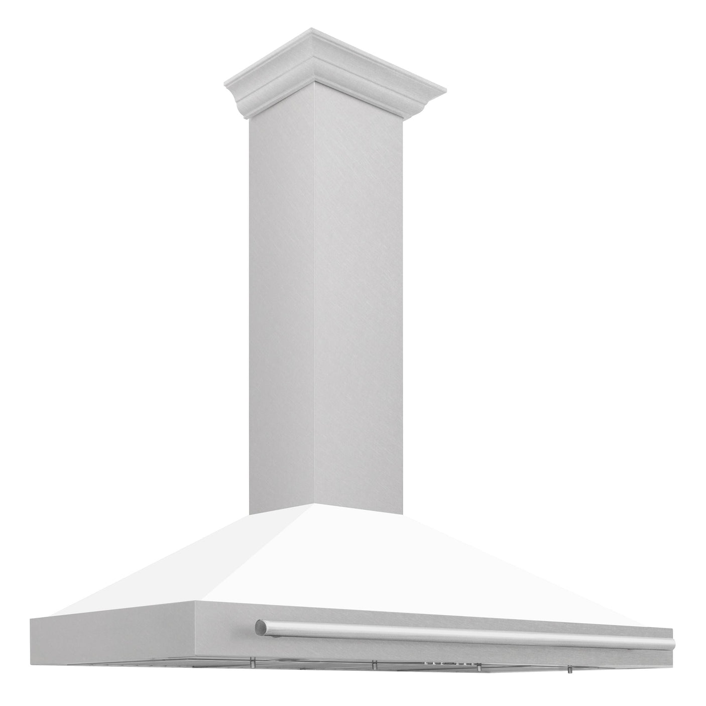 ZLINE 48 in. Convertible Fingerprint Resistant DuraSnow Stainless Steel Range Hood with Stainless Steel Handle (KB4SNX-48) [Color: White Matte Shell]