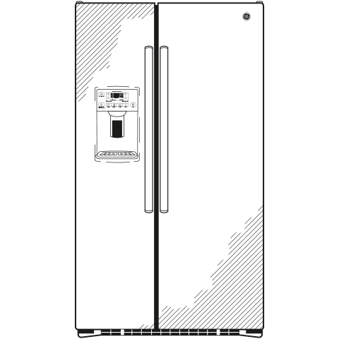 GE® 21.9 Cu. Ft. Counter-Depth Side-By-Side Refrigerator