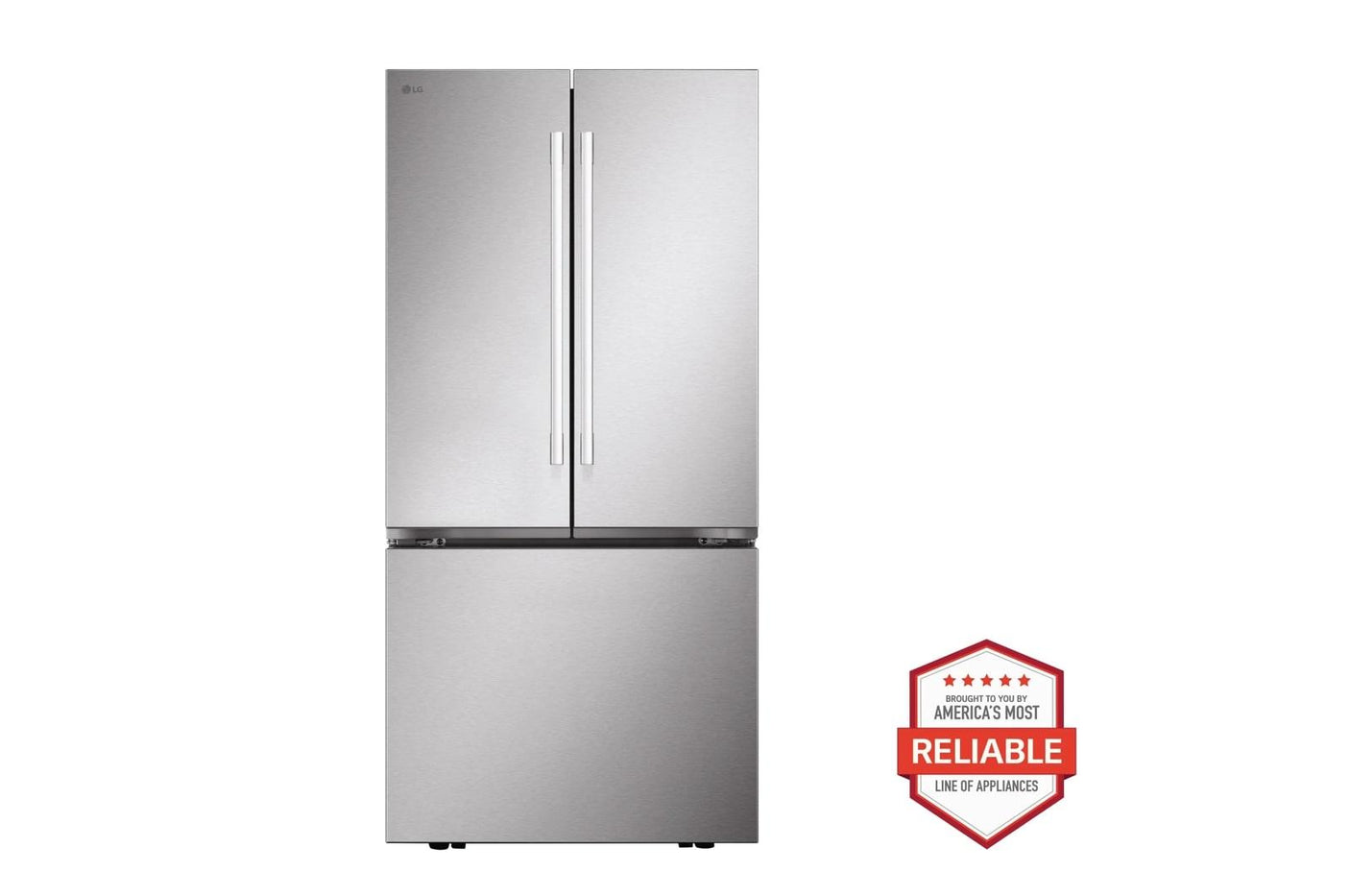 25 cu.ft. 3-Door French Door Refrigerator with Hybrid Handle Design