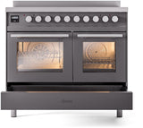 Professional Plus II 40 Inch Electric Freestanding Range in Matte Graphite with Trim