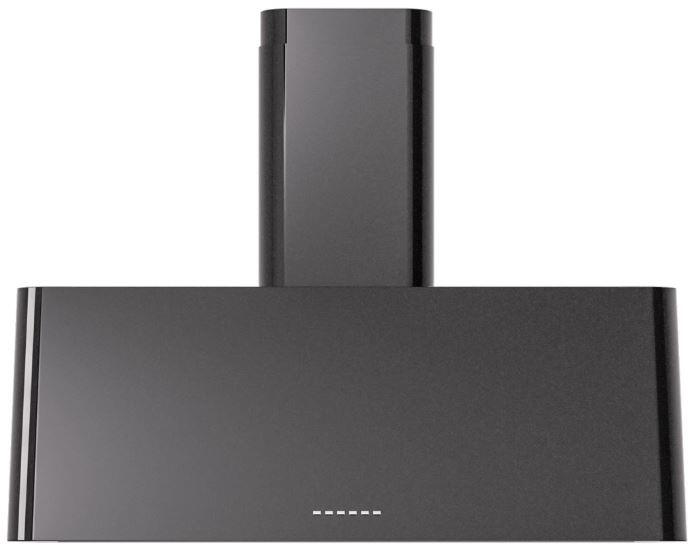 Nostalgie 36 Inch Glossy Black Wall Mount Convertible Range Hood