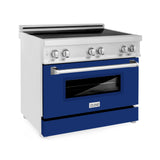 ZLINE 36" 4.6 cu. ft. Induction Range with a 4 Element Stove and Electric Oven in Stainless Steel (RAIND-36) [Color: Blue Gloss]