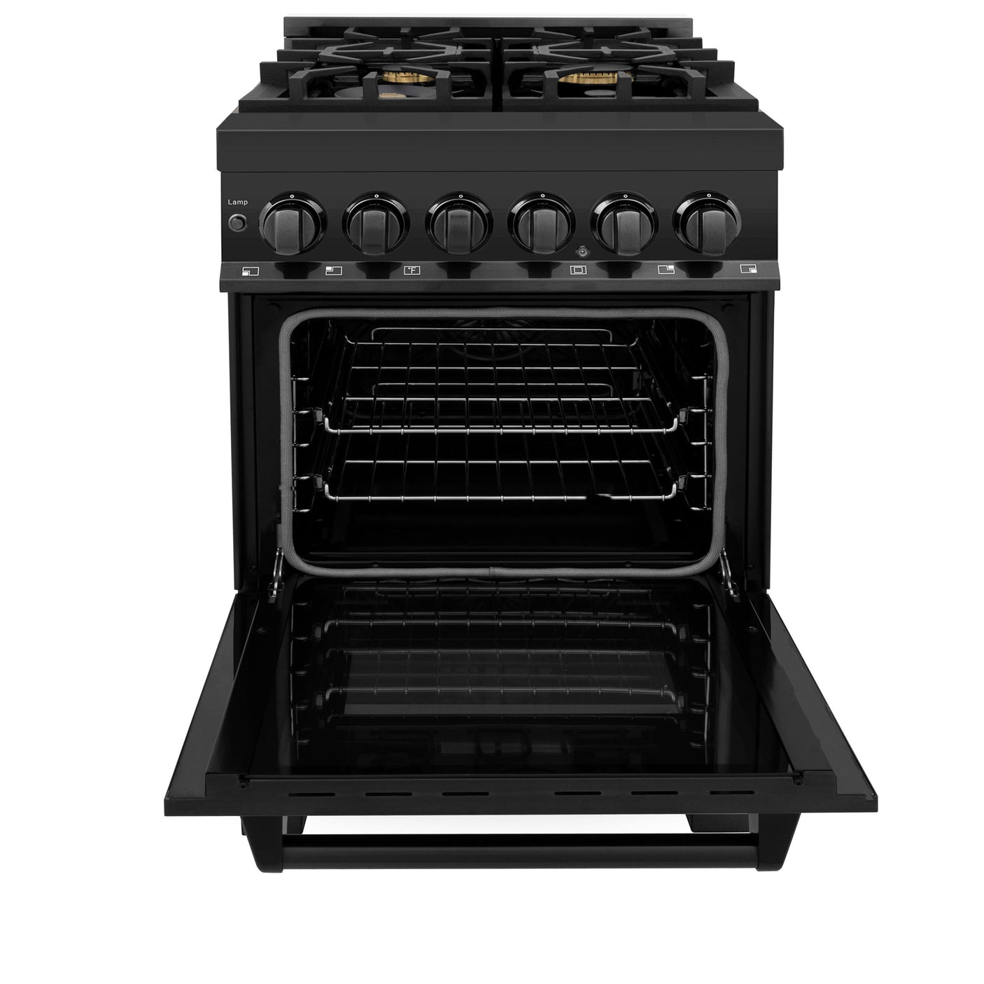 ZLINE 24 in. Professional Dual Fuel Range in Black Stainless Steel (RAB-BR-24)