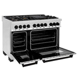 ZLINE Autograph Edition 48" 6.0 cu. ft. Dual Fuel Range with Gas Stove and Electric Oven in Stainless Steel with Accents (RAZ-48) [Color: Matte Black]