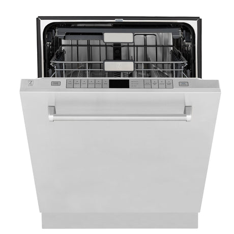 ZLINE 24" Monument Series 3rd Rack Top Touch Control Dishwasher with Stainless Steel Tub, 45dBa (DWMT-24) [Color: Stainless Steel]