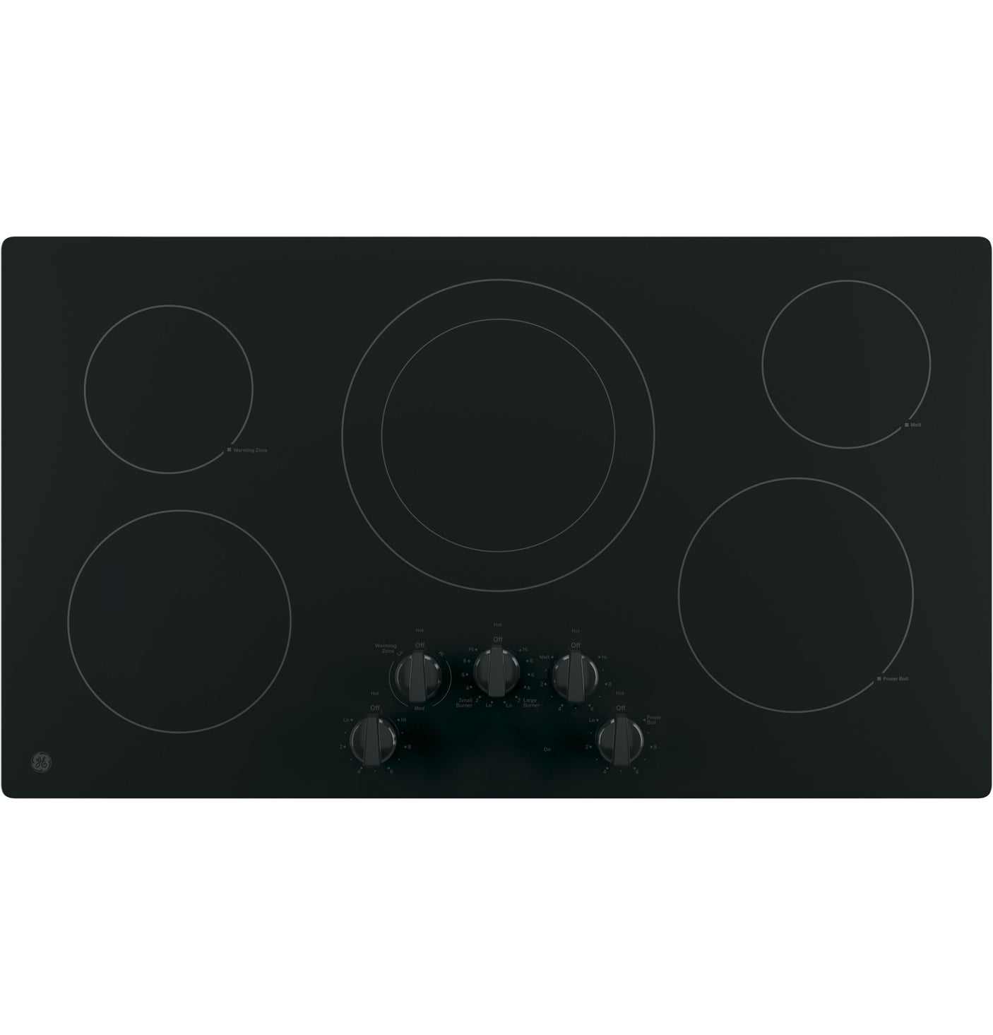 GE® 36" Built-In Knob Control Electric Cooktop